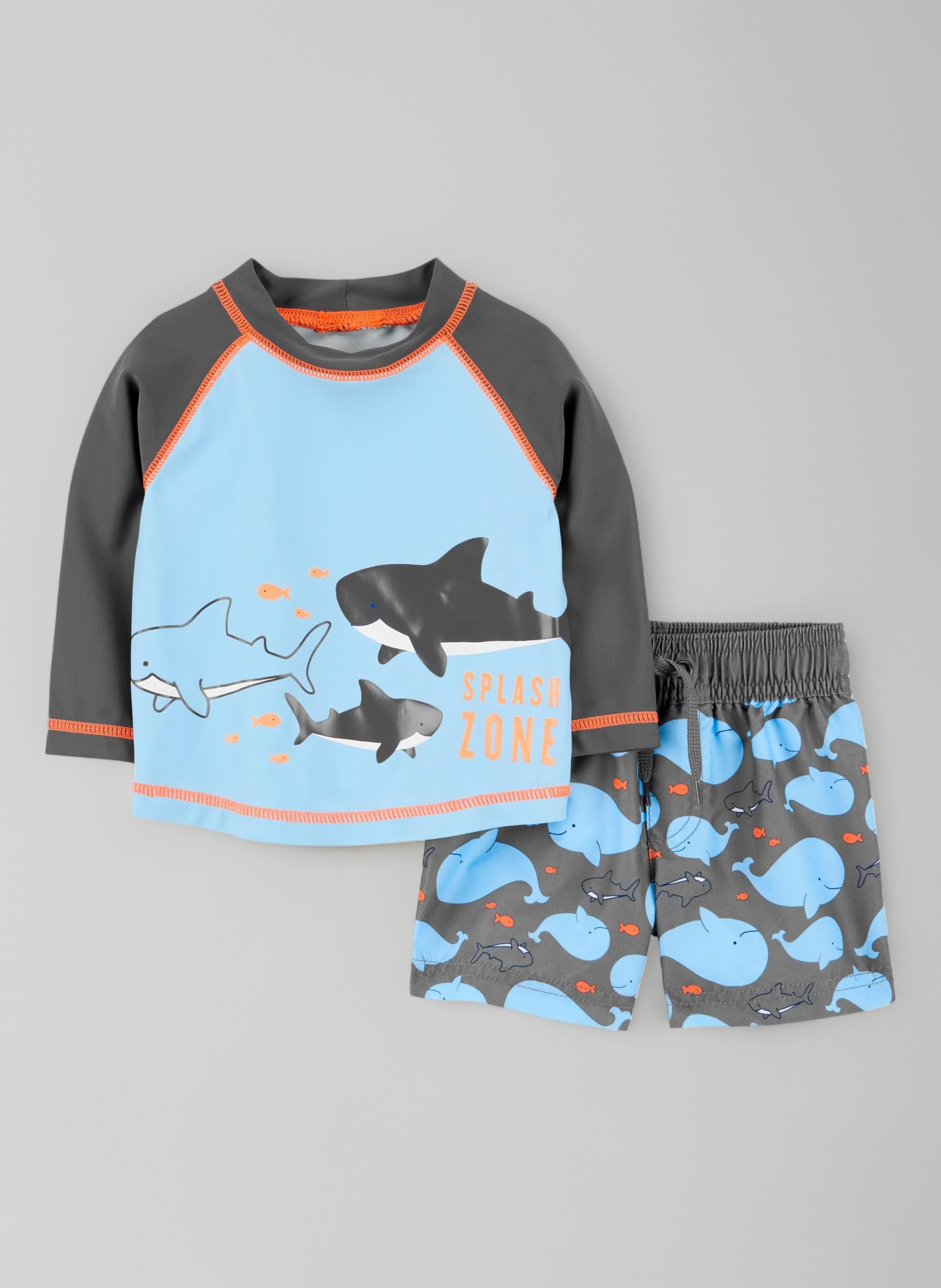 Baby Boys Swimsuit Trunk and Rashguard Set Rash Guard Set (Pack of 1)