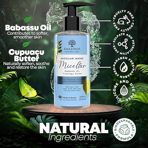 Miniatura 3 de Limpiador facial de agua micelar para mujeres, removedor de maquillaje líquido impermeable para el cuidado de la piel, removedor de maquillaje de