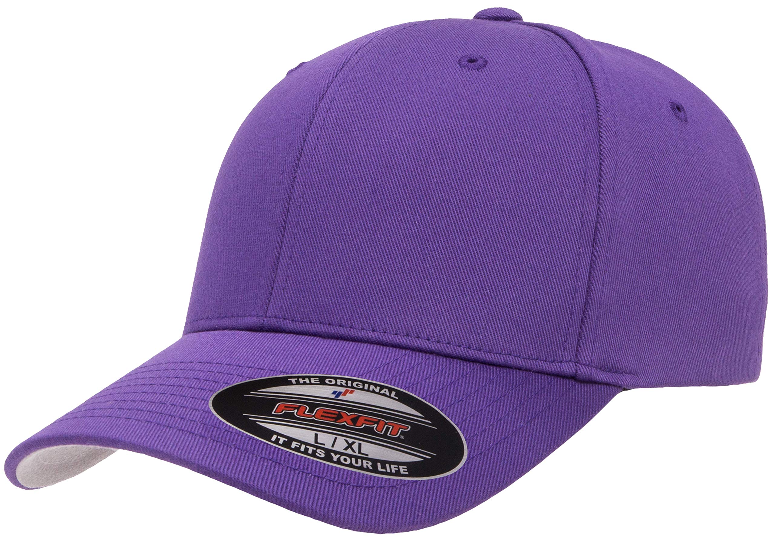 Flexfit Men's Athletic Baseball Fitted Cap, Purple, S-M