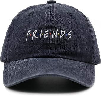 Waldeal Women's Friends Baseball Caps Embroidered Adjustable Denim Ball Cap Dad Hat