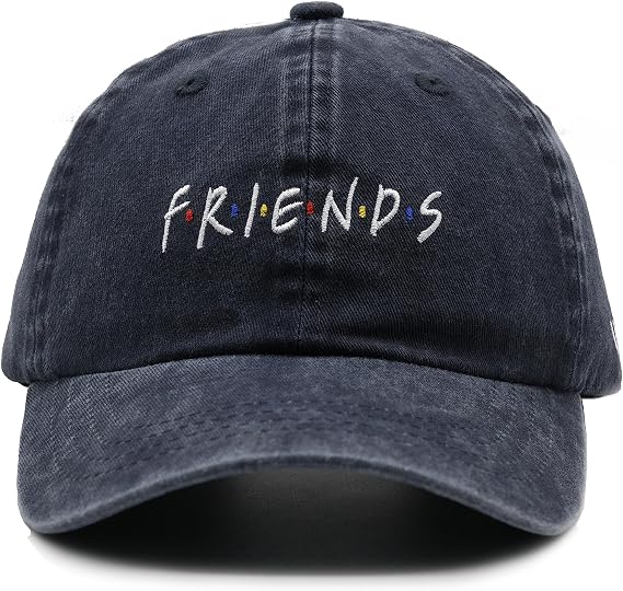 Waldeal Women's Friends Baseball Caps Embroidered Adjustable Denim Ball Cap Dad Hat