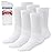 Debra Weitzner Non-Binding Loose Fit Sock - Non-Slip Diabetic Socks for Men and Women - Crew 3Pk White