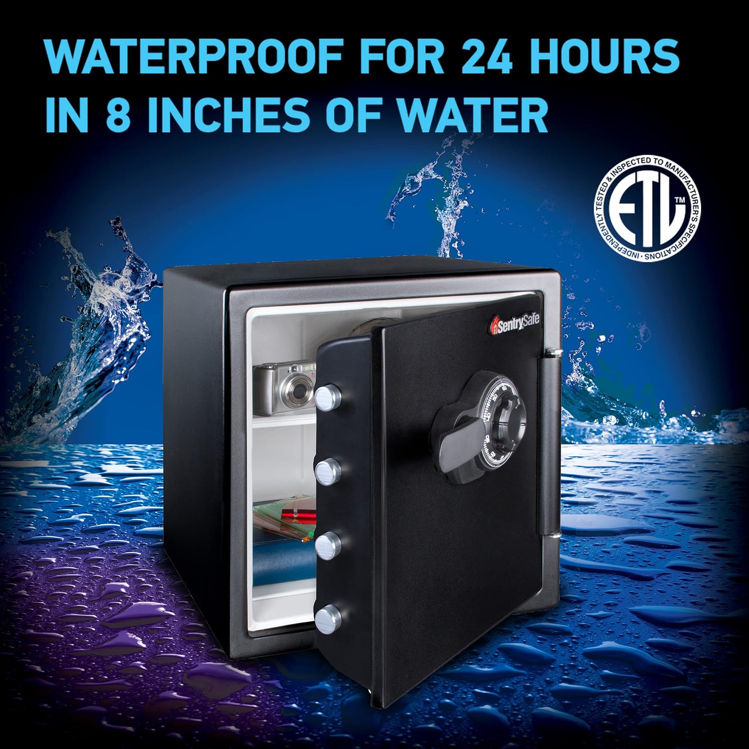 SentrySafe SFW123CS Lock Boxes Fireproof Waterproof, Dial Combination Safe
