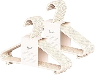 3 Sprouts Eco-Friendly Wheat Straw Baby Hangers, Speckled Cream, 30 Pack
