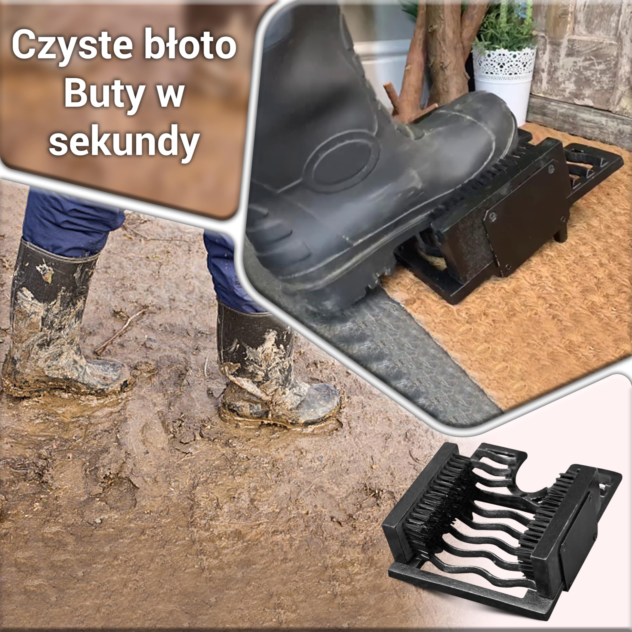 ARSUK Welly stojak do bagażnika stojak do przechowywania 2 pary do ogrodu i na zewnątrz (2 pary bagażników)