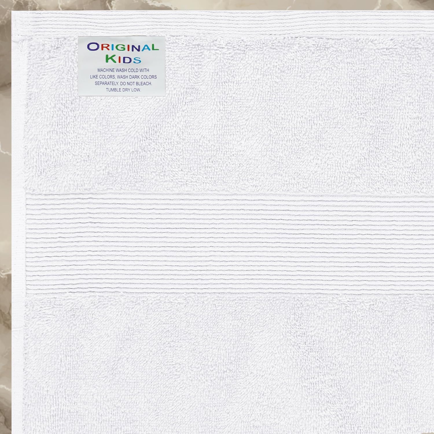 ORIGINAL KIDS Hooded Bath Towel - 2 Pack 100% Cotton Bath Wrap - 500 GSM Large Oversized Kids Towel with a Hood - Toddler Shower Pool Beach - Super Soft Absorbent Quick Dry - 27 x 54 inches - White