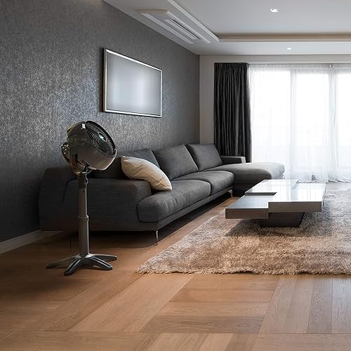 Miniatura 3 de Vornado 7803 Ventilador circular de aire con pedestal grande para habitación entera con altura ajustable, 3 ajustes de velocidad, parrilla extraíble