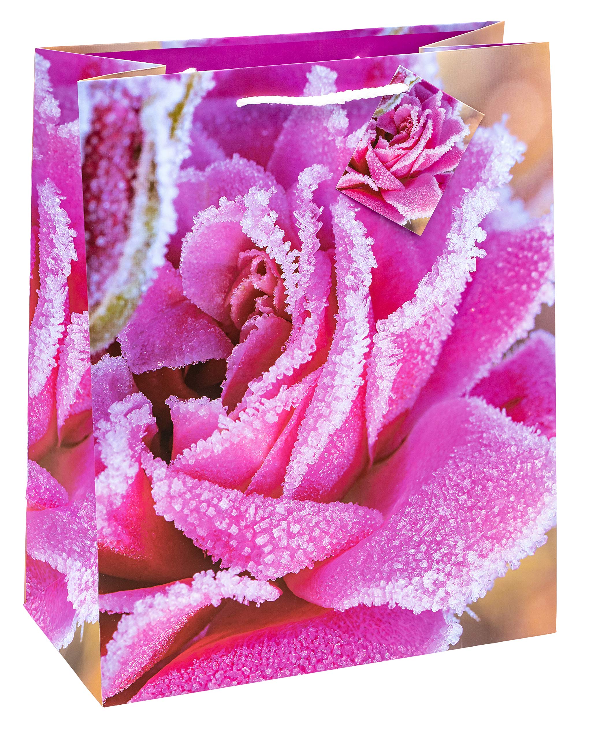 Bagland Sacchetti Regalo Per Bambini - Confezione Da 4 In 4 Motivi Floreali - Flowers-33, Grande 26x32x12 Cm