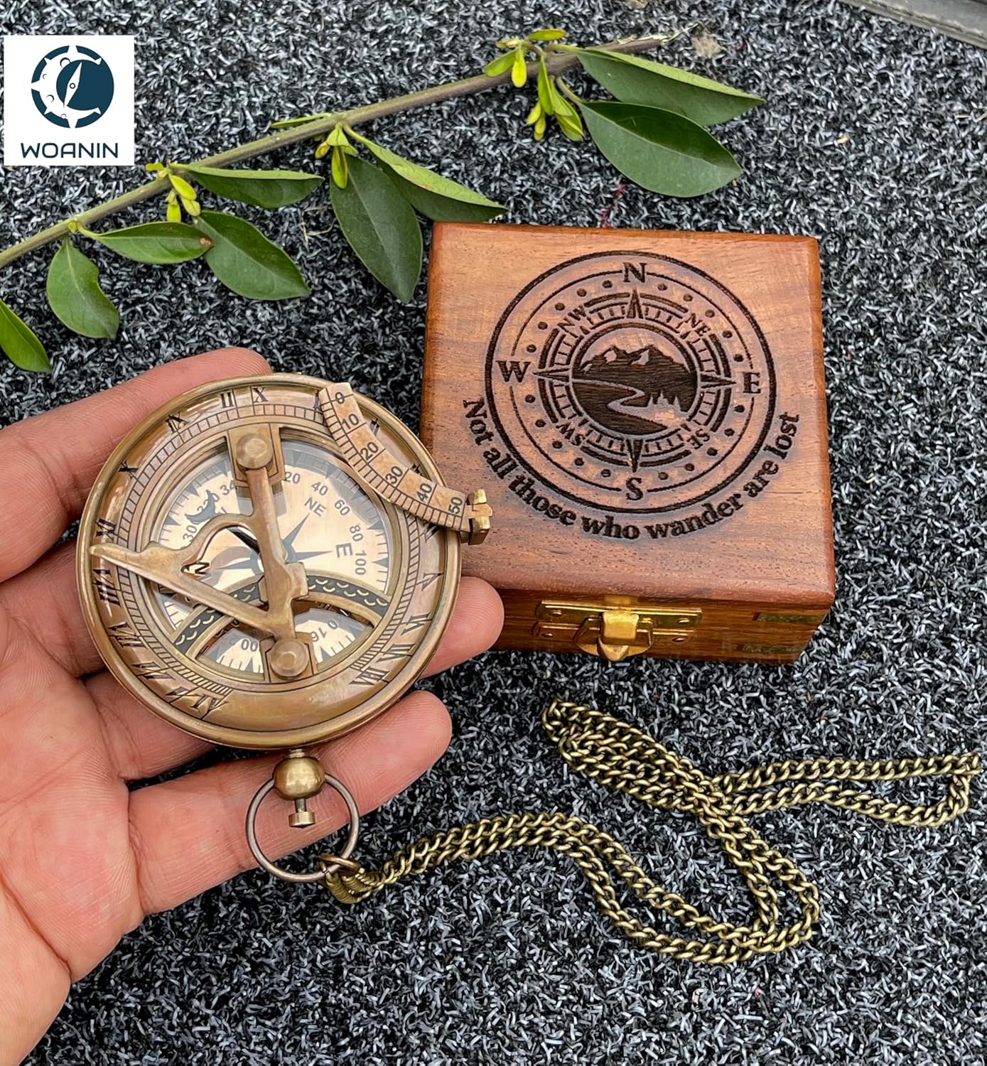 Compass, Personalized Engraved Working Sundial Compass, Retirement Gift, Fathers Day, Mothers Day, Valentine's Day, Dad Gifts, Birthday Gift