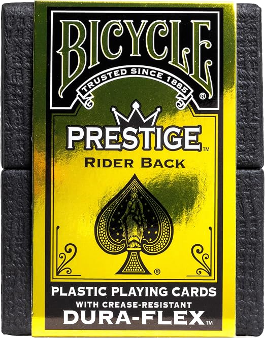 Bicycle Prestige Waterproof Plastic Playing Cards, Black