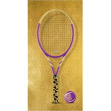 Empire Art Direct "VVibes Racquet Frameless Free Floating Reverse Printed Tempered Art Glass Wall Art
