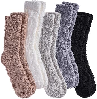 Fuzzy Socks for Women Fluffy Slipper Socks Cozy Winter Warm Soft Microfiber Plush Home Sleeping Gift Socks