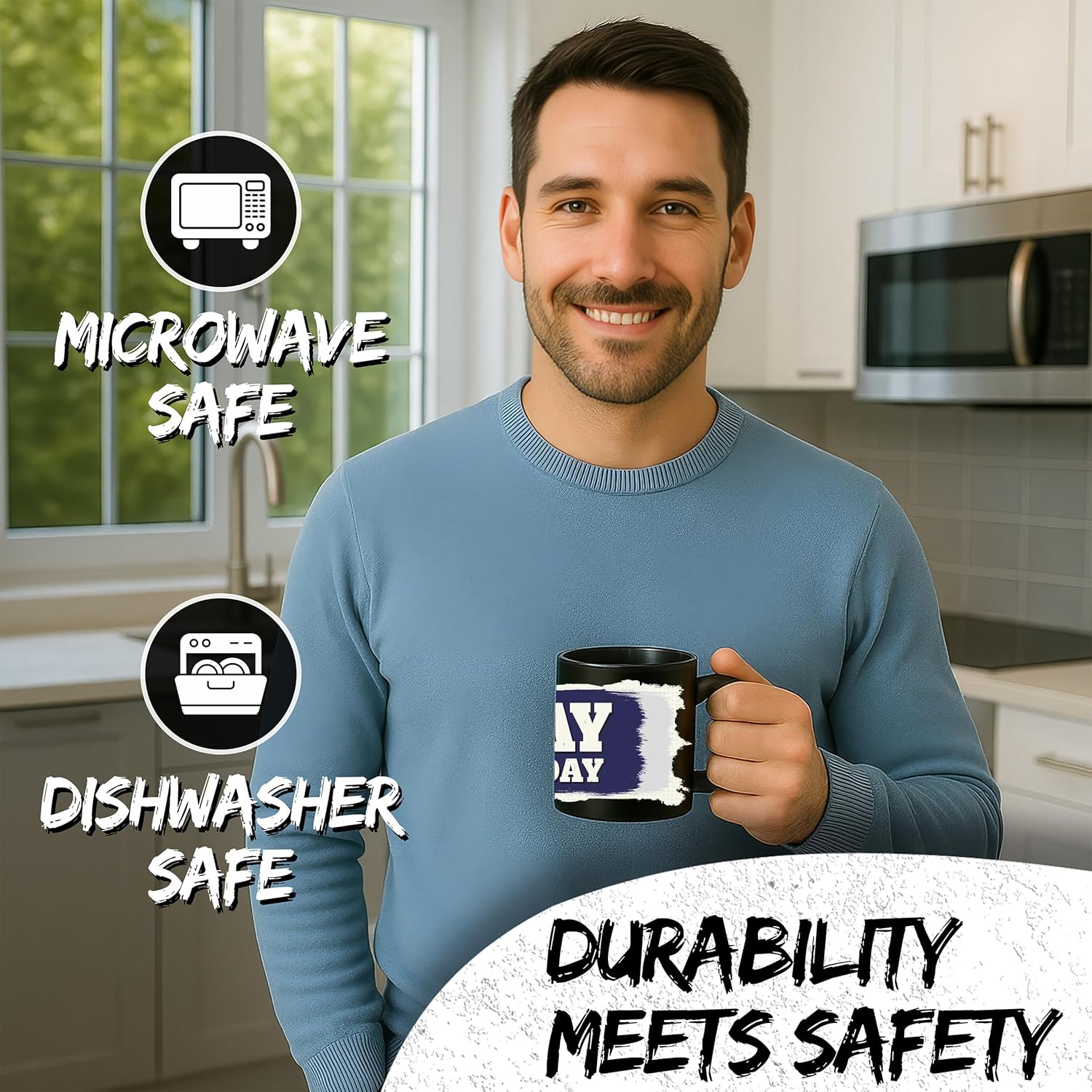 Slay the Day Ceramic Coffee Mug 11oz Positive Motivational Quote - Tea Coffee Mug with Comfortable Grip - Unique Fun Gift Cup for Office or Home - Vibrant Long-Lasting Print ID45211 - Image 4