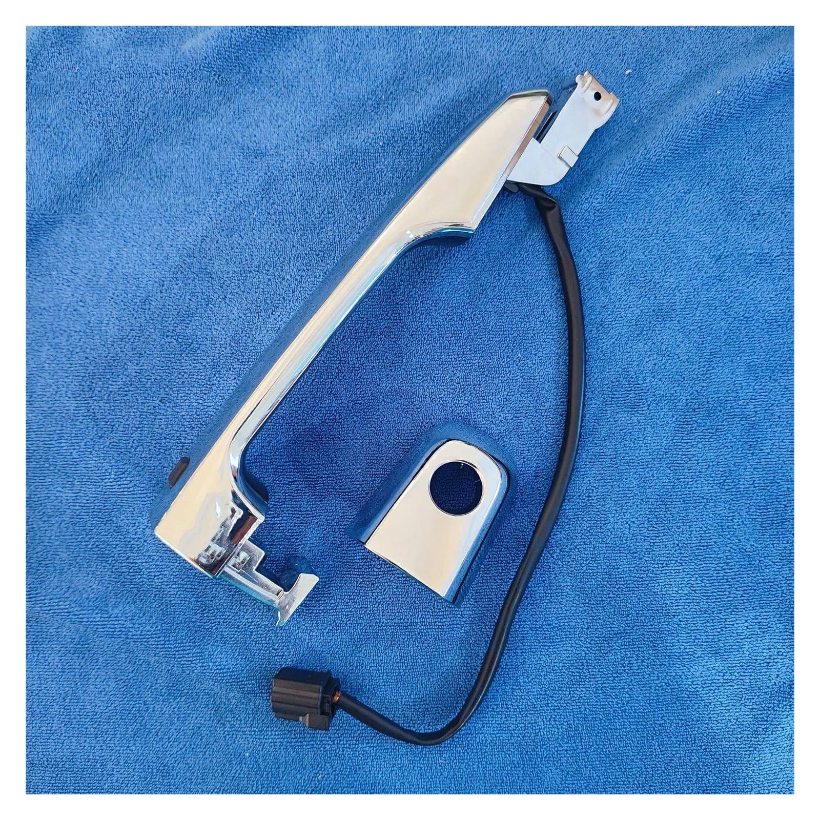 Hillar Left Door Outer Handle For Mitsubishi L200 For Triton 2015-2018 Exterior Outerside Door Handle Equipped With Sensing Wires And Buttons Chrome(Left)