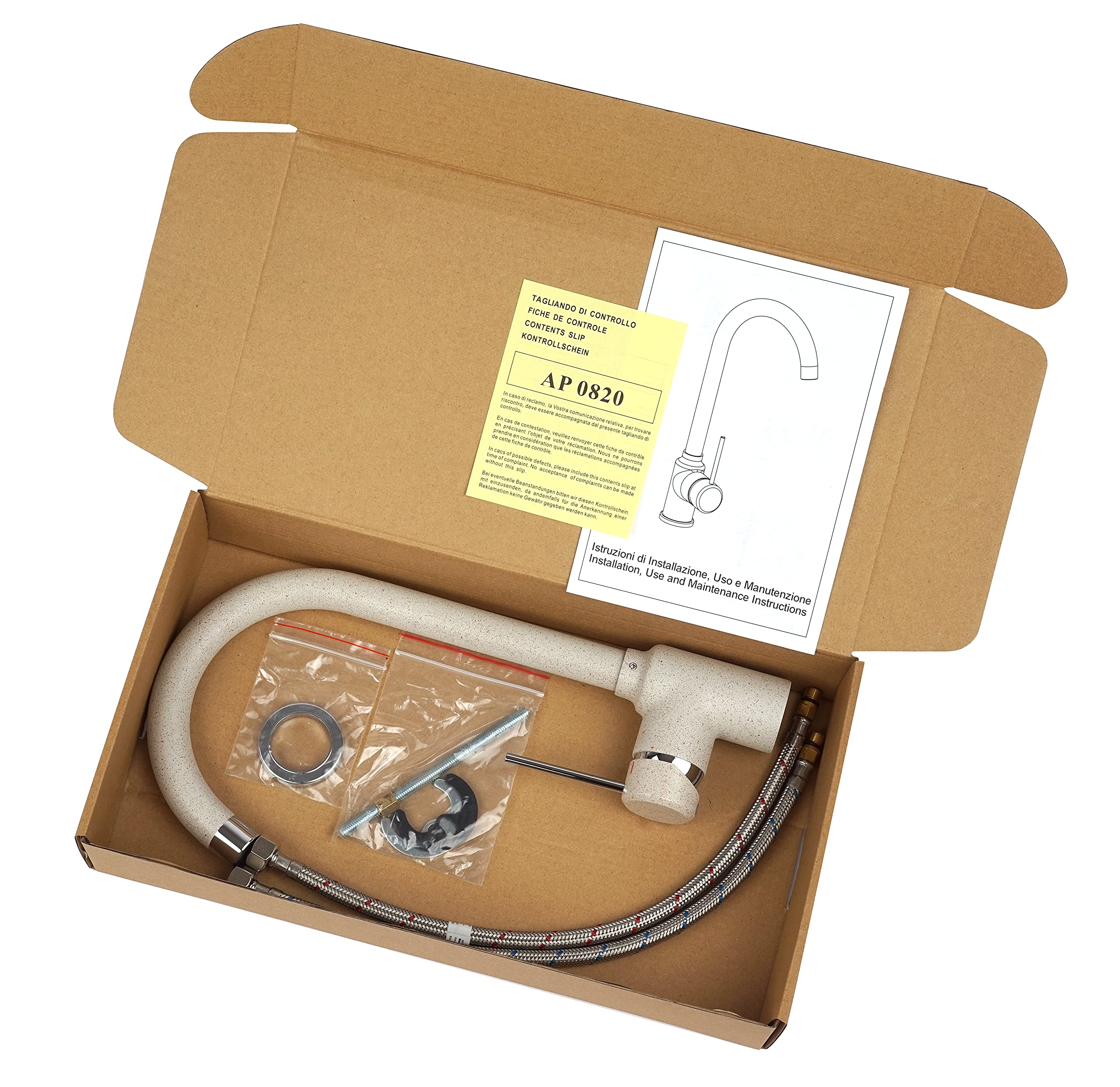 Miscelatore Monocomando Lavello, Single Lever Sink mixer, Granito Avena