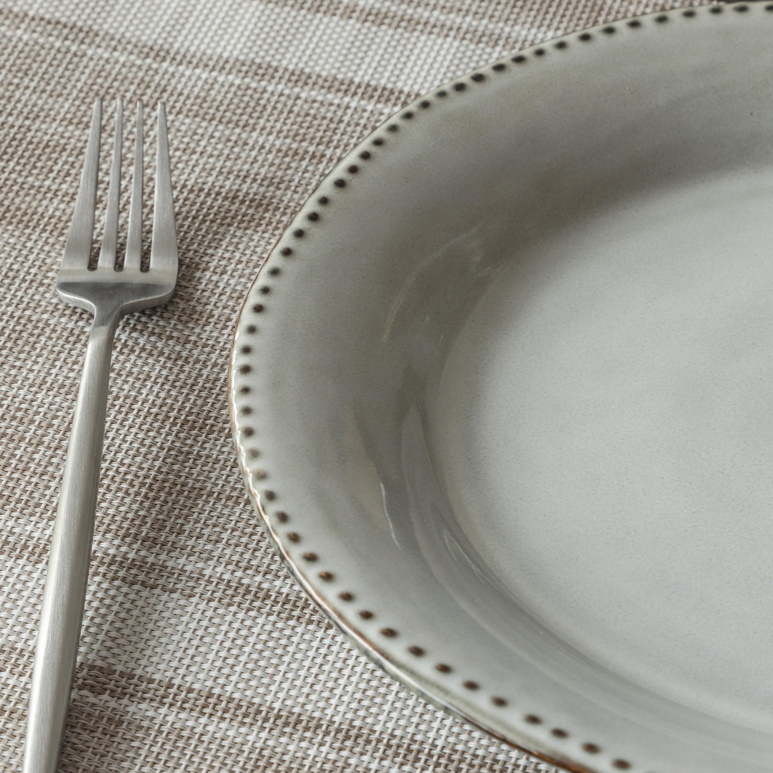 Vidi Piatto Platos de Cena Juego de 6 - Ø27,5 cm – Juego de platos de 6 piezas – Plato de desayuno – Vajilla para 6 personas - Blanco perla