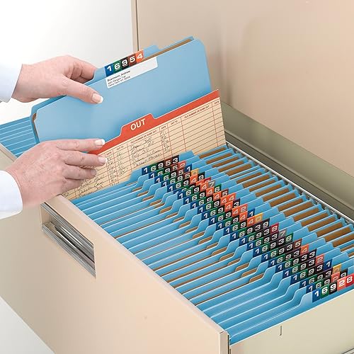Miniatura 5 de Smead - Carpeta de archivo para clasificación, de cartón prensado, con sujetadores SafeSHIELD, 3 divisiones, expansores de 7.6cm, tamaño carta, Azul
