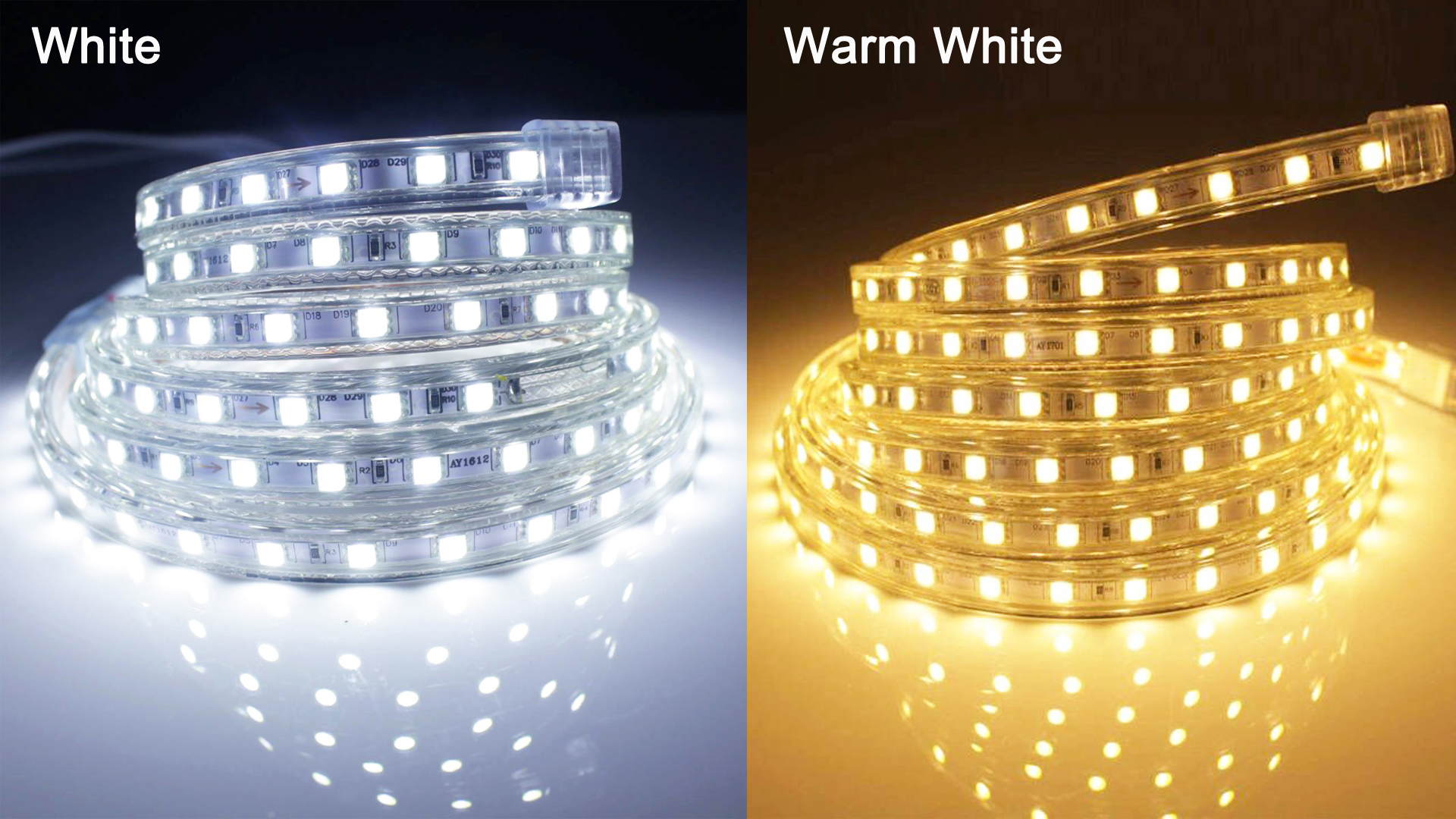 Bande LED Adhésive 2M 220V - Blanc 4000K Avec Interrupteur - Recoupable - Neuf