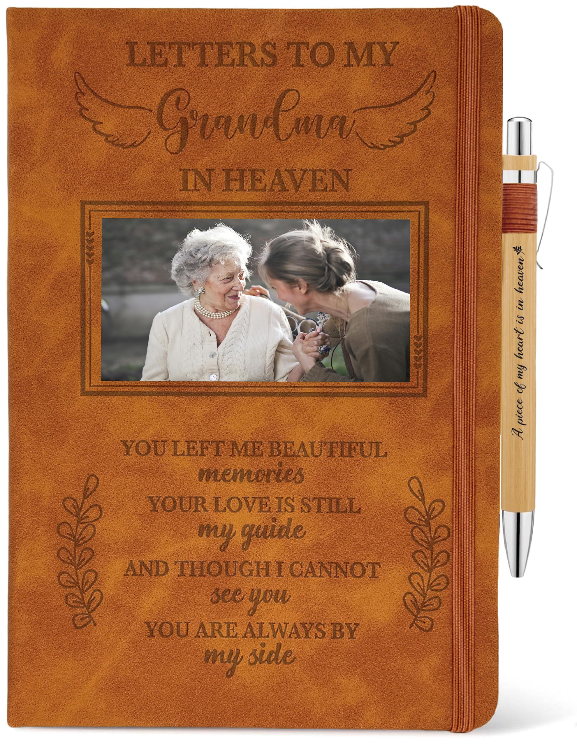 Letters To My Grandma In Heaven Journal 200 Pages Notebook A5 Lined with Window in Cover, In Loving Memory of Grandma, Memorial Sympathy Condolence