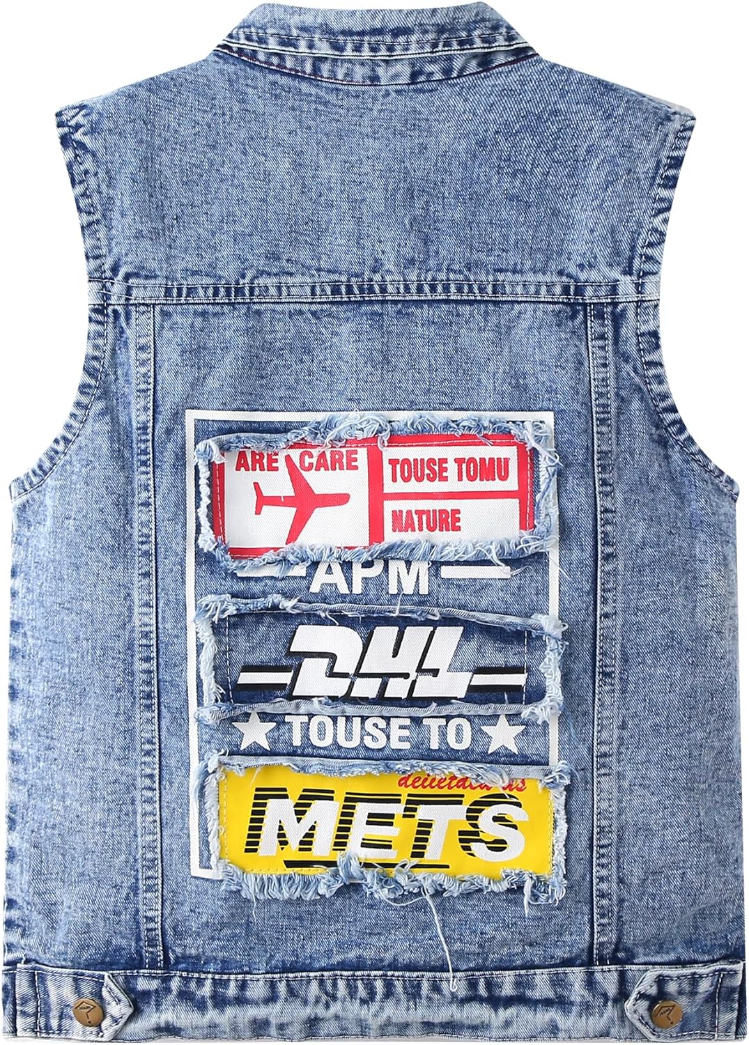 Kids Biker Costume Kids' Genuine Leather Biker Vest Sleeveless