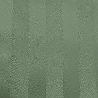 Vista 2 de Ultimate Textile Mantel cuadrado de rayas satinadas de 84 x 84 pulgadas, color verde militar