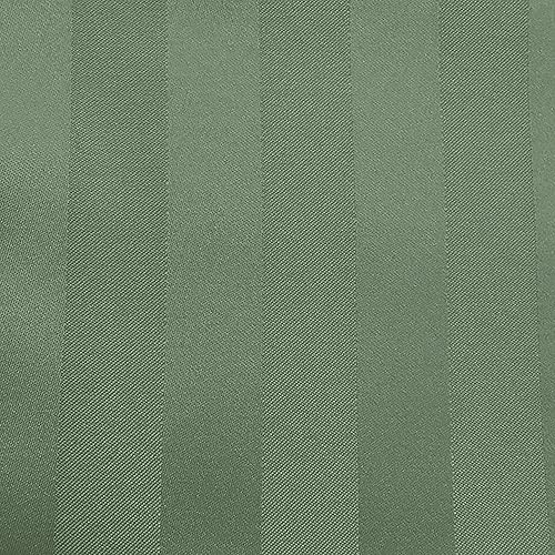 Miniatura 5 de ULTIMATE TEXTILE Mantel cuadrado de rayas satinadas (72.0 x 72.0 in), color rojo