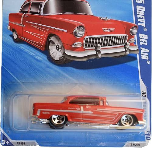 Miniatura 2 de Hot Wheels 2010 Subasta caliente 410 rojo '55 Chevy Bel Air 162240