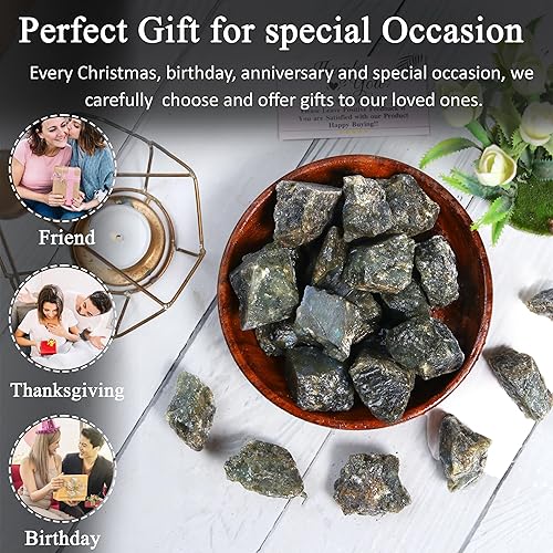 Miniatura 3 de Crocon Labradorita a granel, piedra natural cruda, piedras preciosas crudas, cabina, pulidas, gema de minería, equilibrio de chakras, reiki,