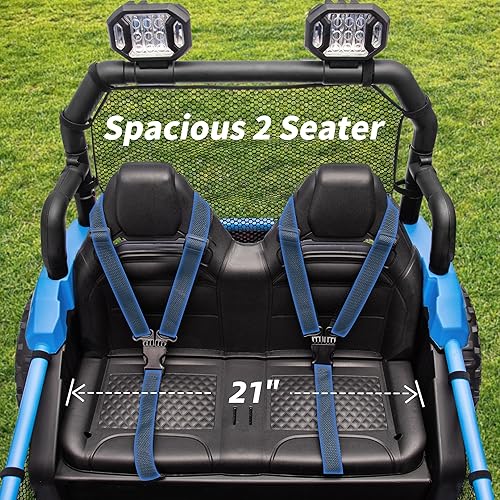 Miniatura 4 de 24V Kids UTV, 4WD 2 plazas Ride-on coche eléctrico de juguete para niños grandes con control remoto, 2WD4WD conmutable, 4x200W Motor - Azul
