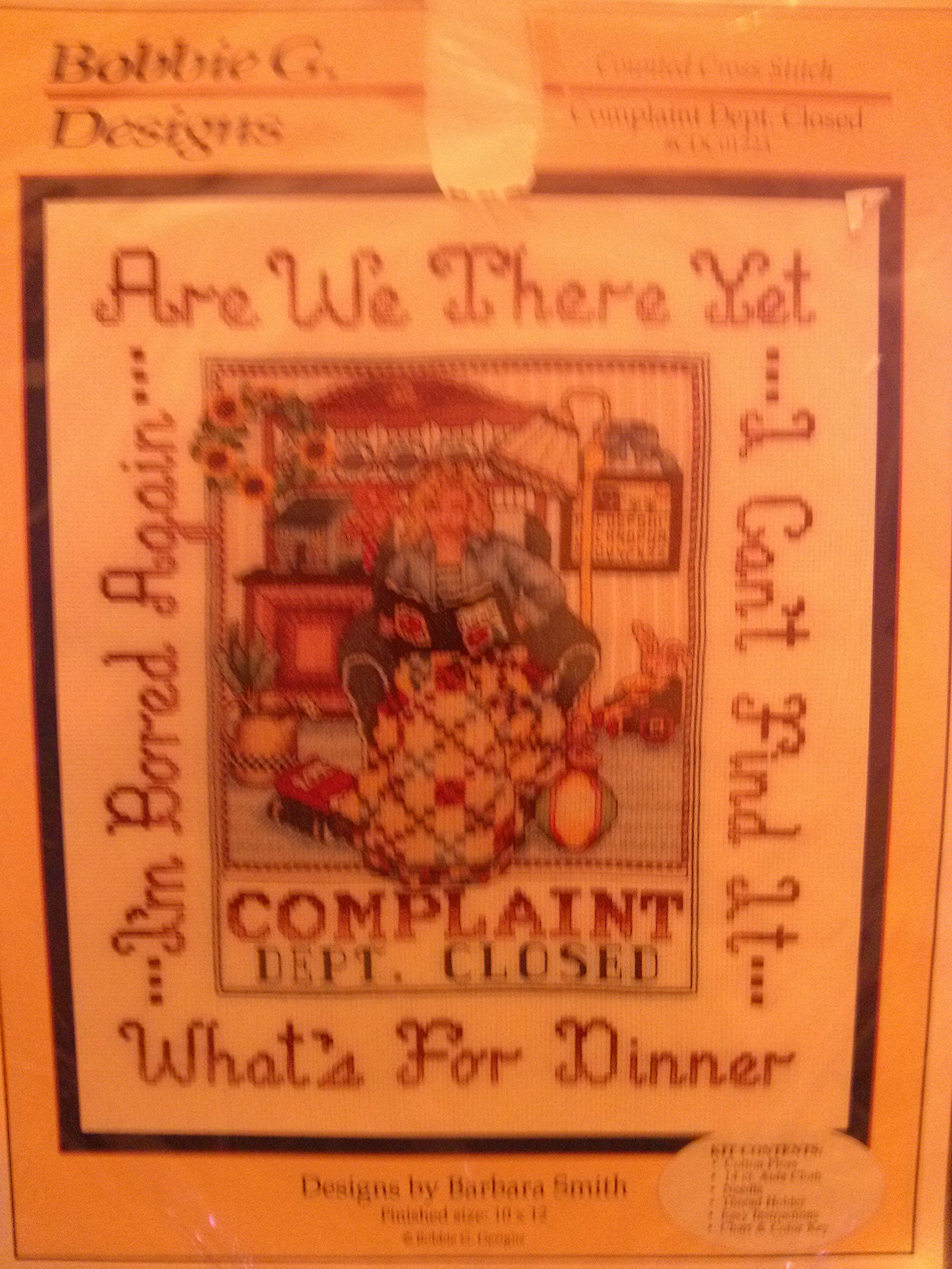 Amazon.com: Bobbie G. Designs Complaint Dept. Closed Cross Stitch Kit
