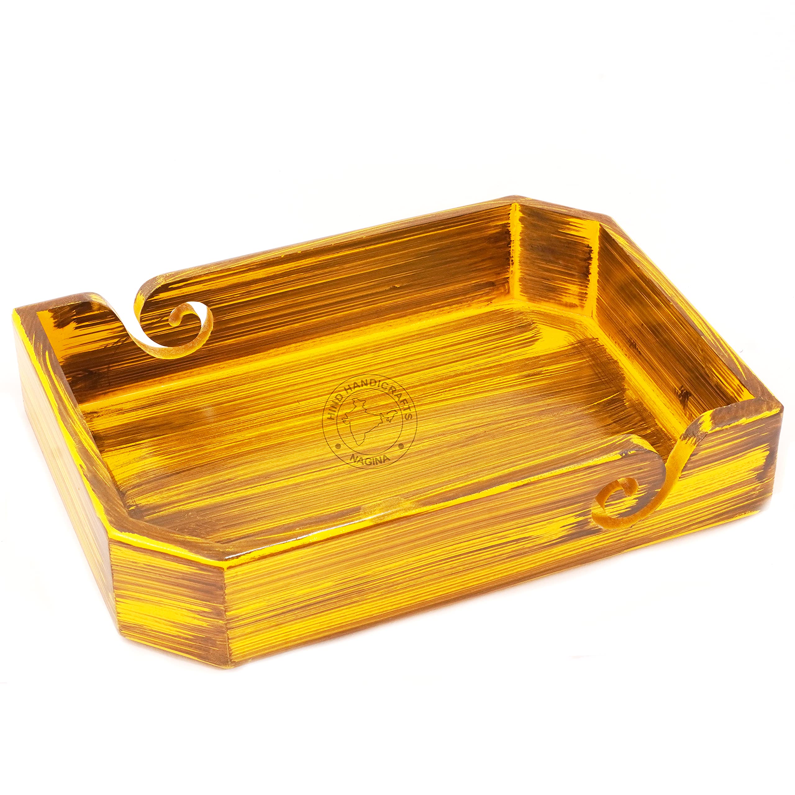 Ciotola Portafilo In Legno Di Palissandro 4 Vie - Vassoio Portatile Per Lavori A Maglia E Uncinetto, Regalo Artigianale Di Natale (30,5 X 20,3 Cm)