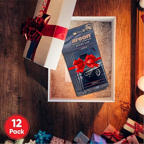 Miniatura 6 de Aroon - Aromatizante para automóvil Sport LUX  Aromatizante de cartón para automóvil y hogar 12 Dorado