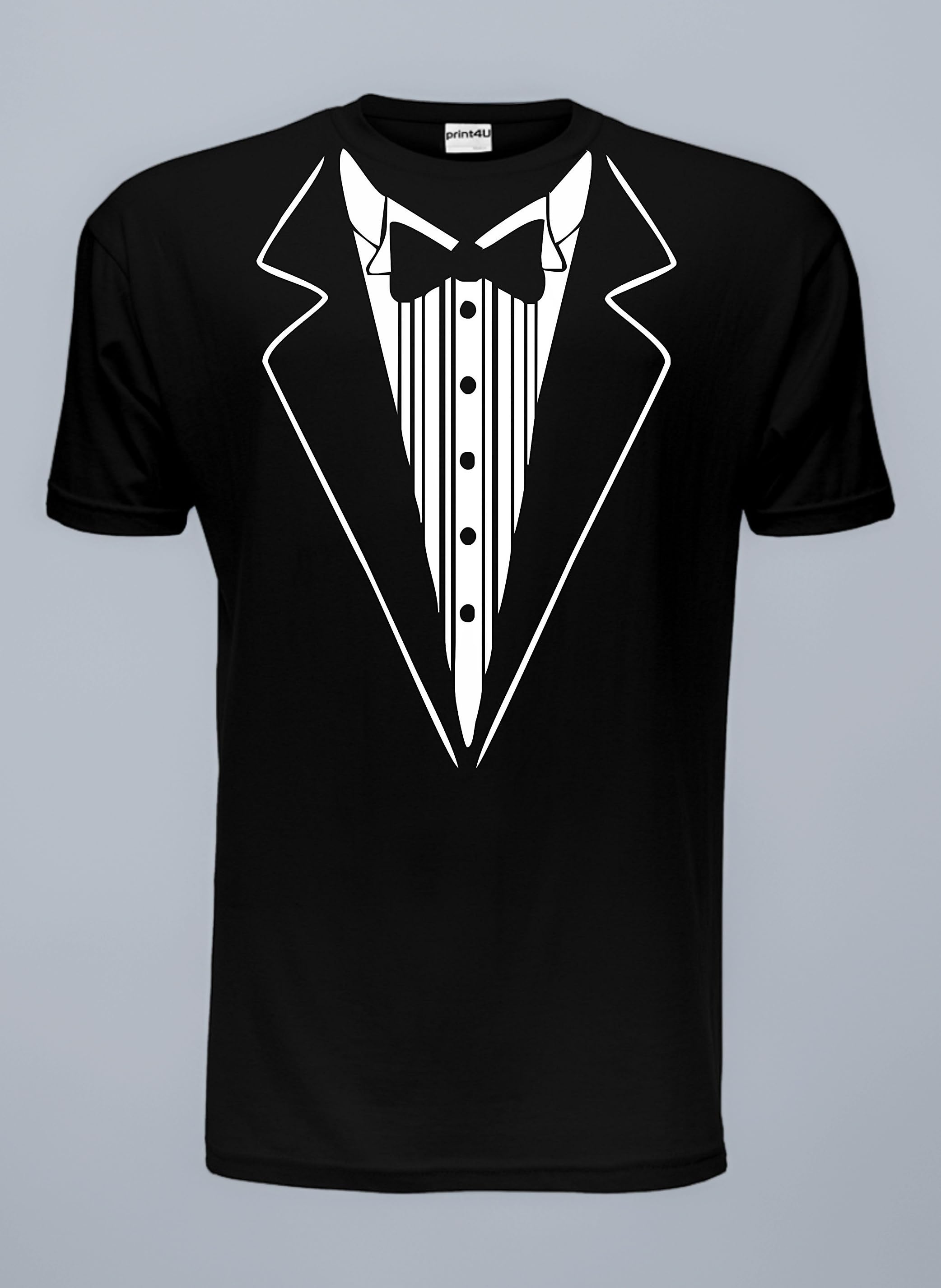 Tuxedo Fancy Dress Funny Novelty Joke Bow Tie Mens T-Shirt Size S-XXL