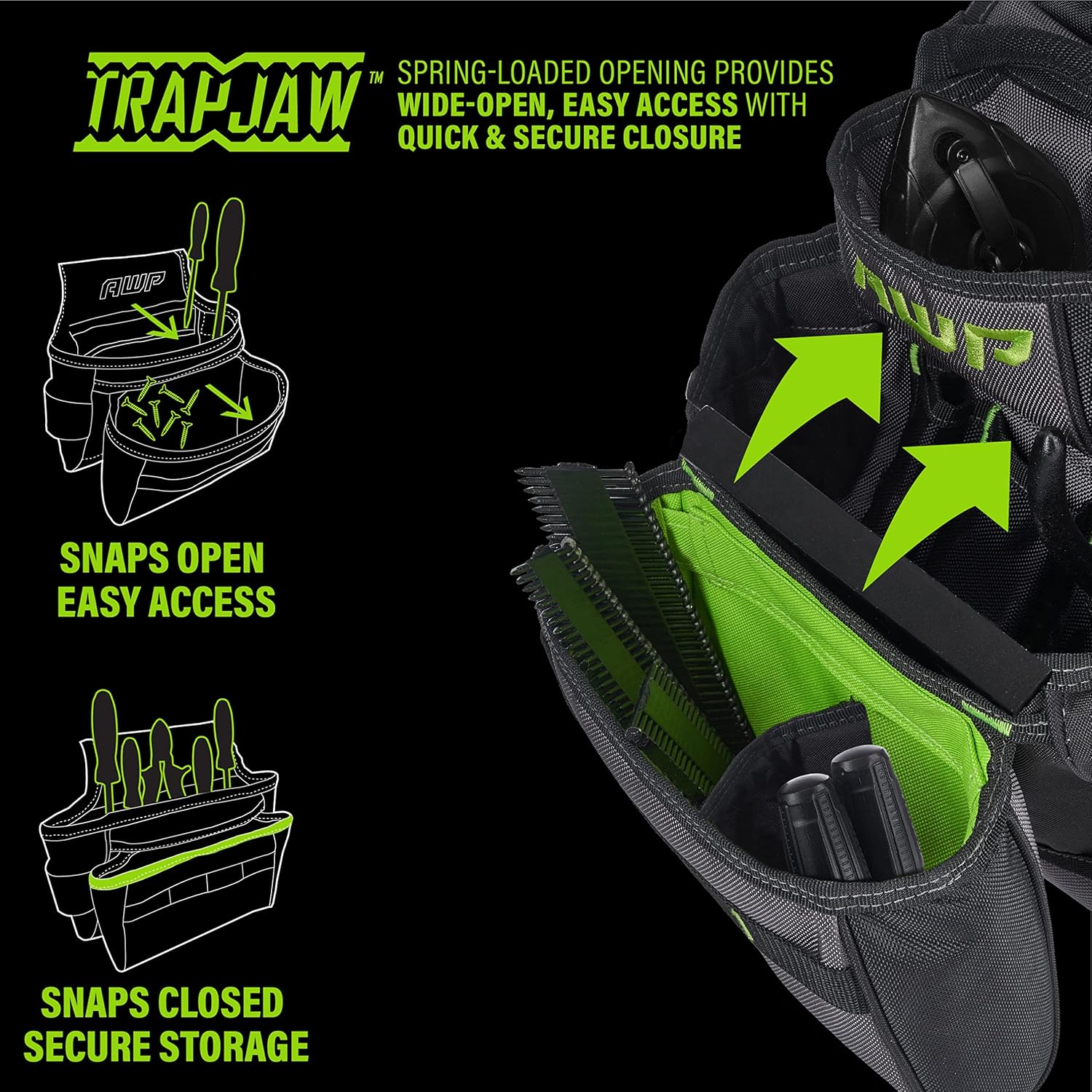 Chеареѕt 🛒 AWP TrapJaw 3-in-1 Electrician Tool Pouch | Tool Organization Pouch with Shoulder Strap and Belt Attachment Clip | Black 🔥 Flаѕh Sаlе AWP TrapJaw 3-in-1 Electrician Tool Pouch | Tool Organization Pouch with Shoulder Strap and Belt Attachment Clip | Black