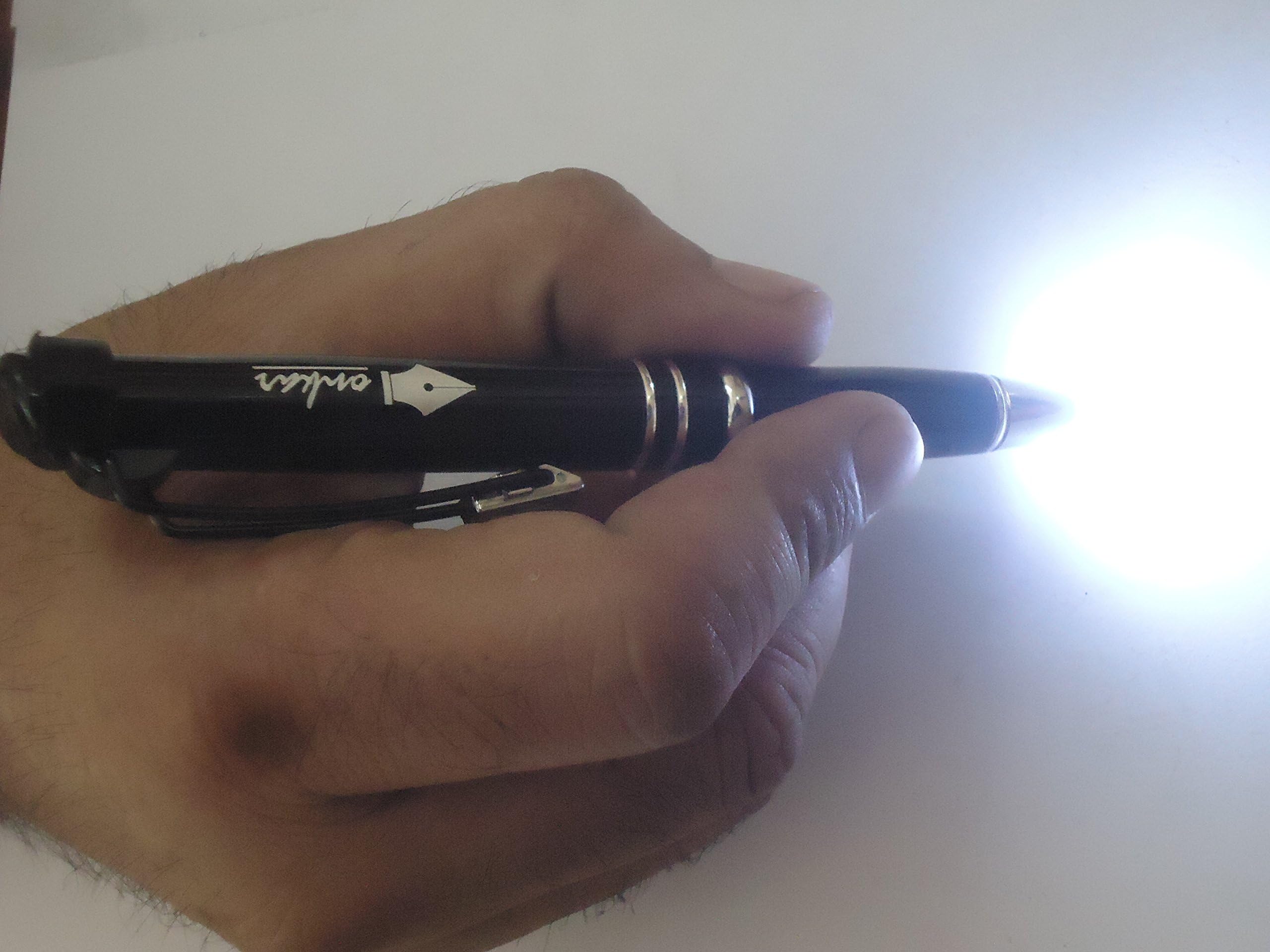 Onkar Scelta-0125 Multi-Function Pen, Work in Darkness, LED on Pen Tip and Stylus in Pen Work for SmartPhone