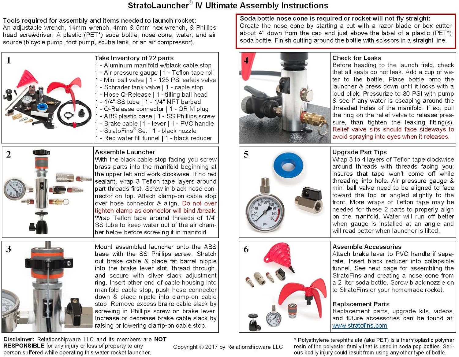 StratoLauncher IV Ultimate Tilting Water Rocket Launcher + StratoFins Kit