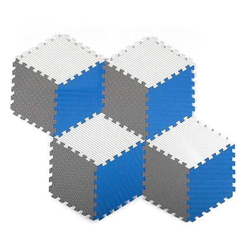 Miniatura 9 de Tadpoles Tapete de juego con forma de rombo de 12 piezas  Alfombrillas de espuma entrelazadas  Suave y duradero  Cobertura total del suelo de 54 x