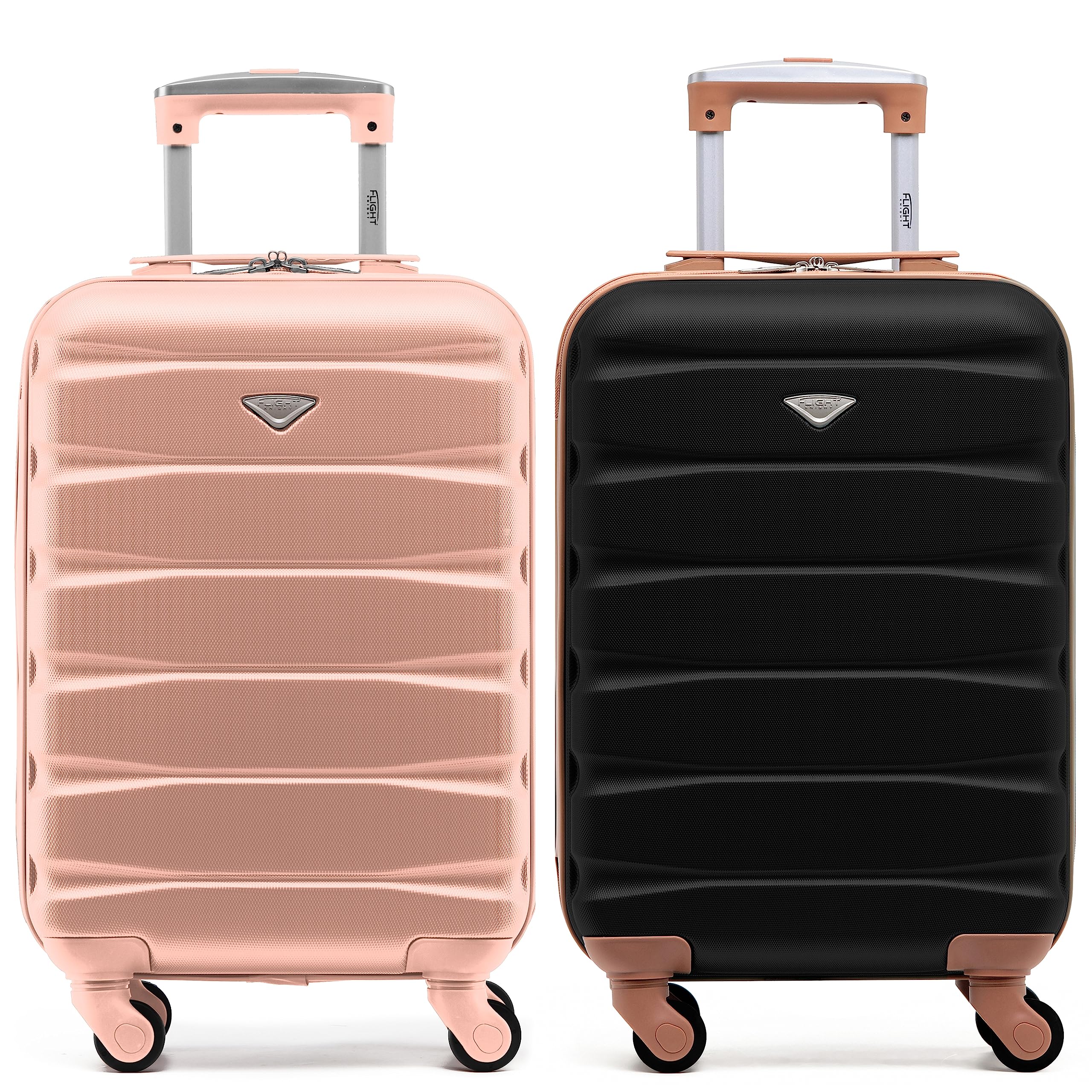 Flight Knight Suitcase Set of 2 Lightweight 4 Wheel ABS Hard Case Cabin Carry On Hand Luggage Approved for Over 100 Airlines Including easyJet, British Airways, Ryanair & Many More 55x35x20cm — view 140