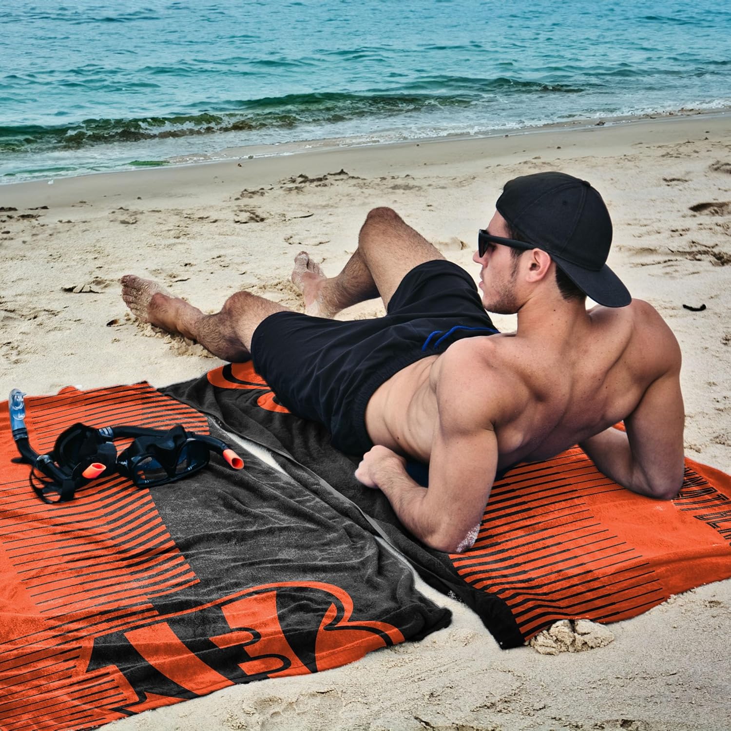 Northwest Cincinnati Bengals NFL Progression Jacquard Beach Towel 36 x 72 Inches - Image 3