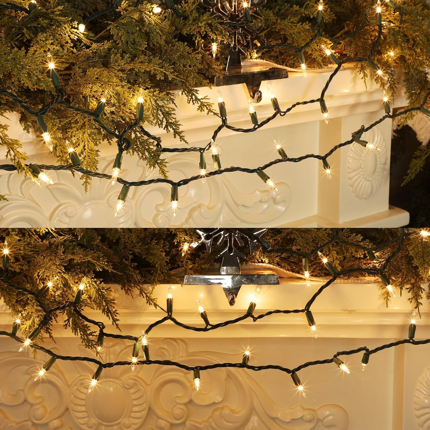 2 Pack Clear Christmas String Lights, 100 Count Each, Incandescent Mini Christmas Lights, Connectable Xmas Tree Light for Indoor Outdoor Garland Birthday Holiday Wedding Festival Party - Image 8