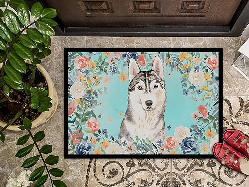 Miniatura 3 de Caroline's Treasures CK3408JMAT Siberian Husky - Alfombrilla para interior o exterior (9.4 x 14.2in, 9.4 x 14.2in), multicolor