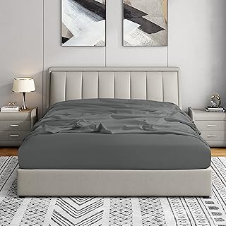 Cathay Home King Fitted Sheet - Double Brushed Ultra Soft - Wrinkle & Fade Resistant - 21