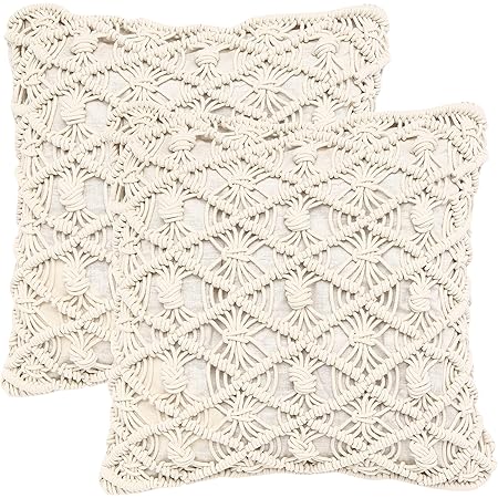 macrame outdoor pillow
