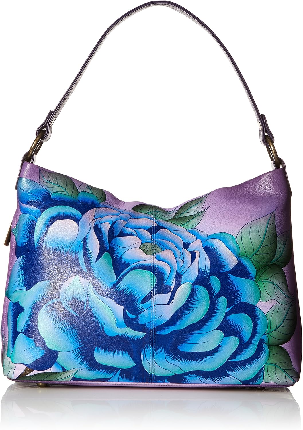 Anna by Anuschka womens Anna By Anuschka Hand Painted Leather Women's Large Shoulder Hobo