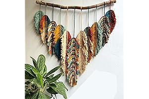 Leaves Macrame Wall Hanging: Boho Nursery Décor, Plant Lover's Dream