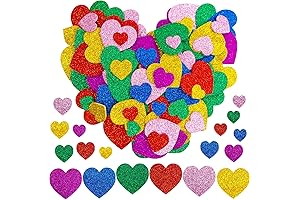 Happy Valentine's Day Foam Stickers, 600pcs 3D Self-Adhesive Assorted Foam Heart Stickers...
