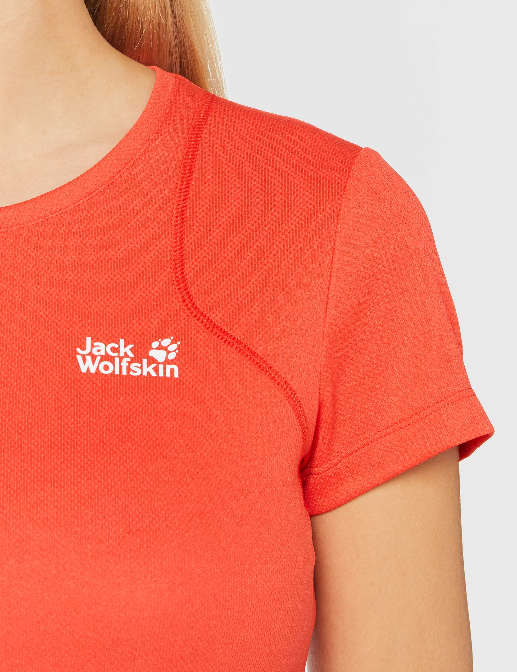 Jack Wolfskin Sky Range T-Shirt Femme Orange Coral FR: M (Taille Fabricant: 3)