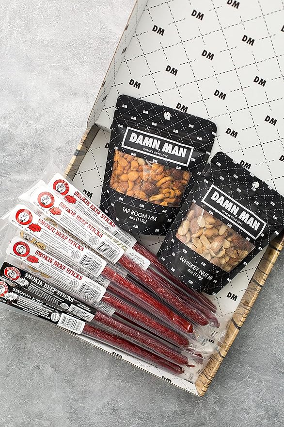 Cesta de regalo Beef Jerky para hombres con nueces - 12 piezas miniatura 7