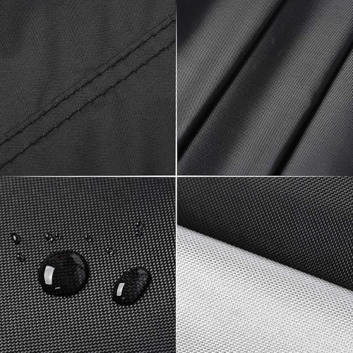 Miniatura 2 de Fundas para muebles de patio al aire libre, poliéster Oxford 420D, color negro, juego de muebles seccionales de gran tamaño, se adapta a 12