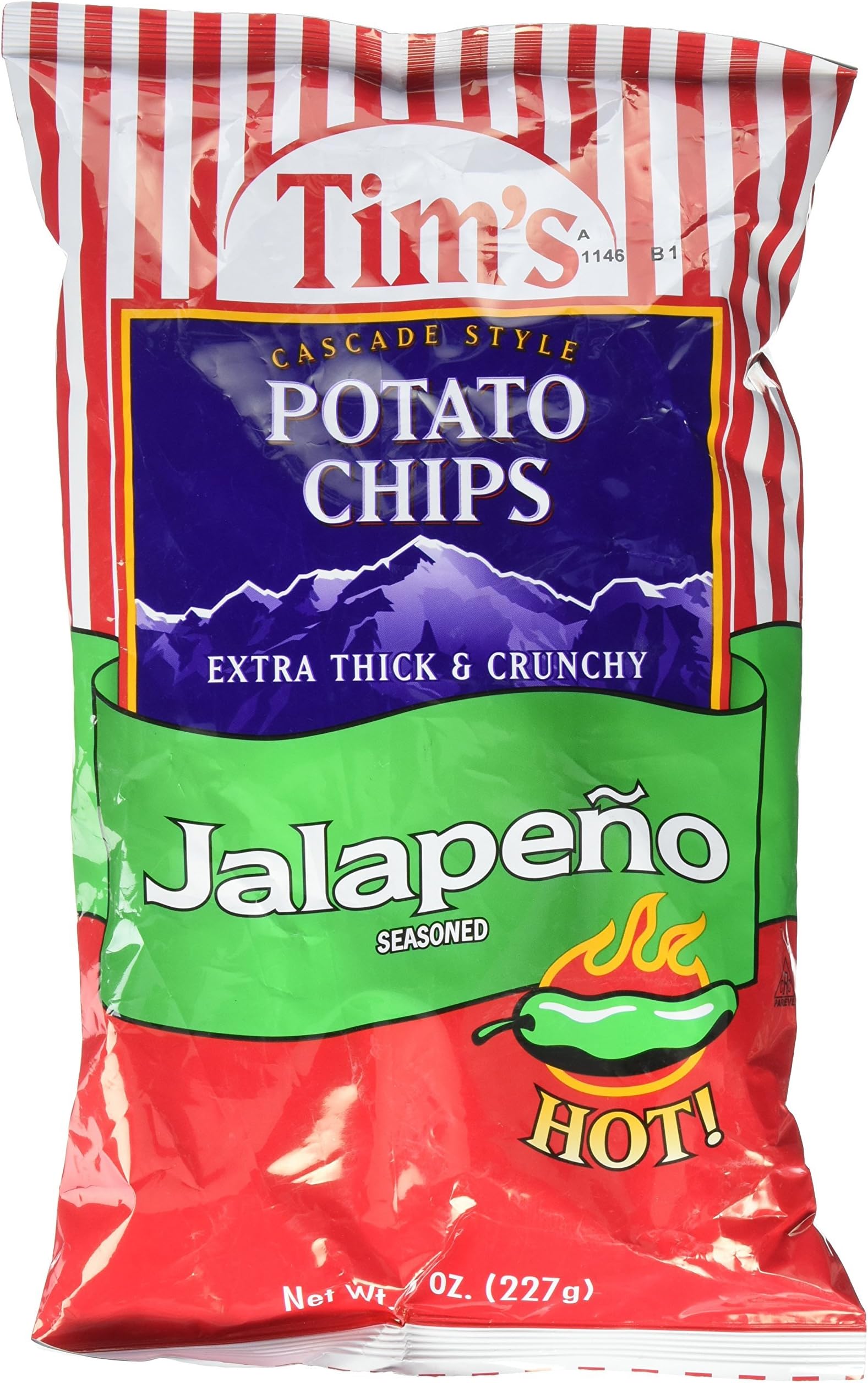 Tims, Jalapeno Chips, 8 Ounce bag